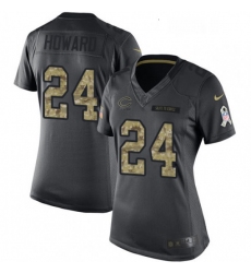 Womens Nike Chicago Bears 24 Jordan Howard Limited Black 2016 Salute to Service NFL Jersey