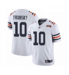 Youth Chicago Bears 10 Mitchell Trubisky White 100th Season Limited Football Jersey