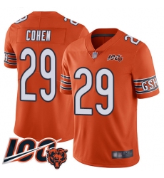 Youth Chicago Bears 29 Tarik Cohen Orange Alternate 100th Season Limited Football Jersey