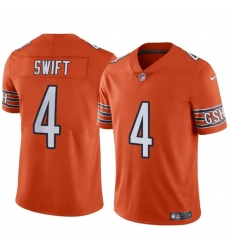 Youth Chicago Bears 4 D'Andre Swift Orange Vapor Stitched Football Jersey