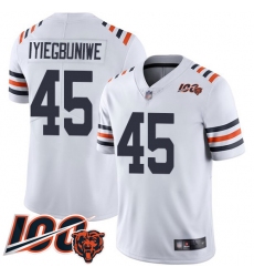 Youth Chicago Bears 45 Joel Iyiegbuniwe White 100th Season Limited Football Jersey