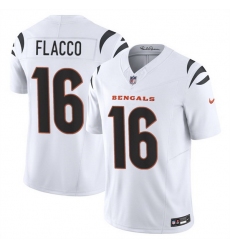 Men Cincinnati Bengals 16 Joe Flacco White 2025 F U S E  Vapor Untouchable Limited Stitched Football Jersey
