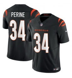 Men Cincinnati Bengals 34 Samaje Perine Black 2025 F U S E  Vapor Untouchable Limited Stitched Football Jersey