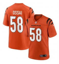 Men Cincinnati Bengals 58 Joseph Ossai Orange Stitched Game Jersey