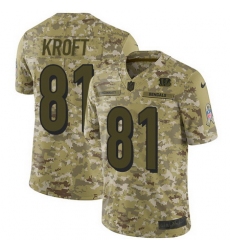 Nike Bengals #81 Tyler Kroft Camo Mens Stitched NFL Limited 2018 Salute To Service Jersey