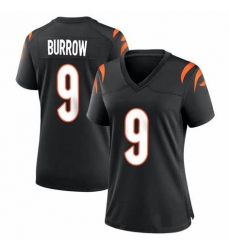 Women Cincinnati Bengals 9 Joe Burrow Black Vapor Untouchable Limited Jersey