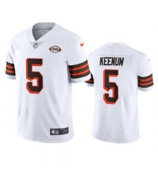 Cleveland Browns 5 Case Keenum Nike 1946 Collection Alternate Vapor Limited NFL Jersey  White