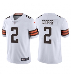 Men's Cleveland Browns #2 Amari Cooper White Vapor Untouchable Limited Stitched Jersey