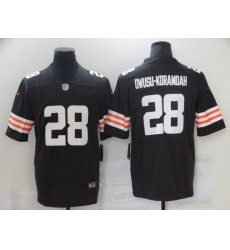 Nike Browns 28 Jeremiah Owusu Koramoah Brown 2021 NFL Draft Vapor Untouchable Limited Jersey