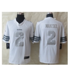 Nike Cleveland Browns 2 Johnny Manziel Platinum White Game NFL Jersey