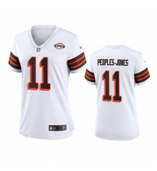 Women Cleveland Browns 11 Donovan Peoples Jones Nike 1946 Collection Alternate Game Limited NFL Jersey   White