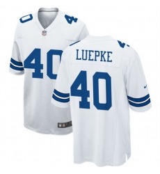 Men Dallas Cowboys 40 Hunter Luepke White Stitched Football Game Jersey