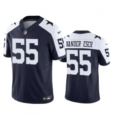 Men Dallas Cowboys 55 Leighton Vander Esch Navy 2023 F U S E  Vapor Limited Stitched Football Jersey