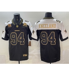 Men Dallas Cowboys 94 Marshawn Kneeland Black Gold 2025 F U S E  With 5x Super Bowl Champions  26 Established In 1960 Patch Vapor Limited Stitched Football