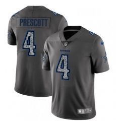 Mens Nike Dallas Cowboys 4 Dak Prescott Gray Static Vapor Untouchable Limited NFL Jersey