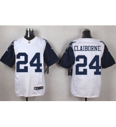 Nike Cowboys #24 Morris Claiborne White Mens Stitched NFL Elite Rush Jerseys