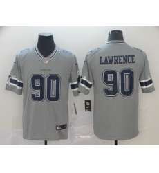 Nike Cowboys 90 DeMarcus Lawrence Gray Inverted Legend Limited Jersey