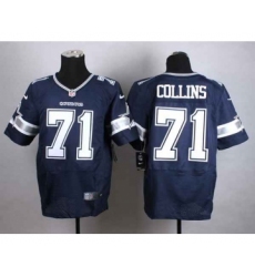 nike nfl jerseys dallas cowboys 71 collins blue[Elite]