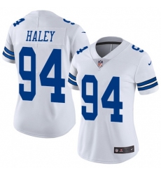 Women Nike Dallas Cowboys #94 Charles Harley White Vapor Limited Stitched NFL Jersey