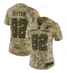 Womens Nike Dallas Cowboys 82 Jason Witten Limited Camo 2018 Salute to Service NFL Jersey