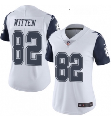 Womens Nike Dallas Cowboys 82 Jason Witten Limited White Rush Vapor Untouchable NFL Jersey