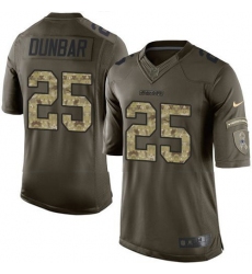 Nike Cowboys #25 Lance Dunbar Green Color Youth Stitched NFL Limited Salute to Service Jersey