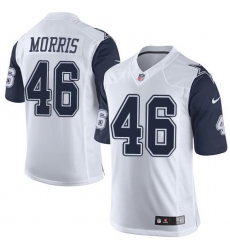 Nike Cowboys #46 Alfred Morris White Youth Stitched NFL Elite Rush Jersey