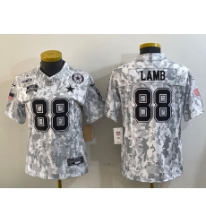 Youth Dallas Cowboys 88 CeeDee Lamb 2024 F U S E Arctic Camo Salute To Service Limited Stitched Football Jersey 2