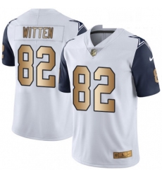 Youth Nike Dallas Cowboys 82 Jason Witten Limited WhiteGold Rush NFL Jersey