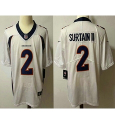 Men Denver Broncos 2 Patrick Surtain II White 2021 Vapor Untouchable Stitched NFL Nike Limited Jersey