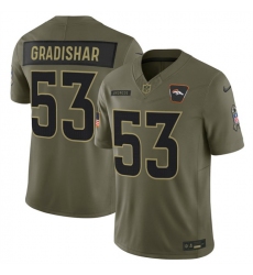 Men Denver Broncos 53 Bill Romanowski Olive 2025 F U S E  Salute to Service Limited Stitched Football Jersey