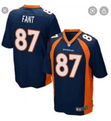 Men Denver Broncos Noah Fant Navy Blue Vapor Limited Jersey