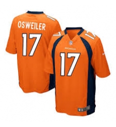 NEW Denver Broncos #17 Brock osweiler Orange Team Color NFL New Elite Jersey