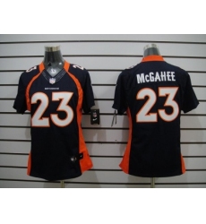 Nike Women NFL Denver Broncos #23 Willis McGahee Blue Jerseys