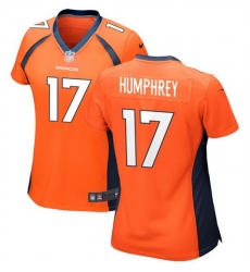 Women Denver Broncos 17 Lil 27Jordan Humphrey Orange Stitched Jersey  Run Small