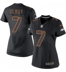 Womens Nike Denver Broncos 7 John Elway Limited Black Impact NFL Jersey