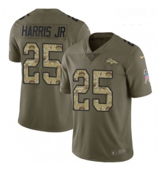 Youth Nike Denver Broncos 25 Chris Harris Jr Limited OliveCamo 2017 Salute to Service NFL Jersey