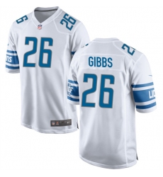 Men Detroit Lions 26 Jahmyr Gibbs White Stitched Game Jerseys