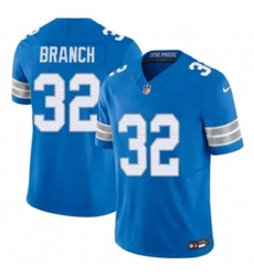 Men Detroit Lions 32 Brian Branch Blue 2023 F U S E Vapor Untouchable Limited Stitched Jersey