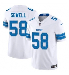 Men Detroit Lions 58 Penei Sewell White 2024 F U S E Alternate Vapor Limited Stitched Jersey