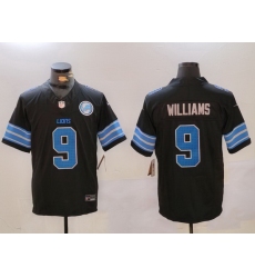 Men Detroit Lions 9 Jameson Williams Black 2024 F U S E  2nd Alternate With Patch Vapor Limited Stitched Jersey