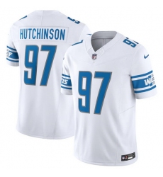 Men Detroit Lions 97 Aidan Hutchinson White 2023 F U S E  Vapor Untouchable Limited Stitched Jersey