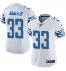 Womens Nike Detroit Lions 33 Kerryon Johnson White Vapor Untouchable Limited Player NFL Jersey