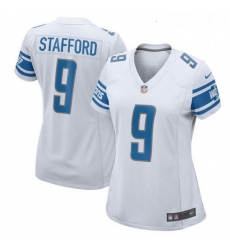 Womens Nike Detroit Lions 9 Matthew Stafford Game White NFL Jersey