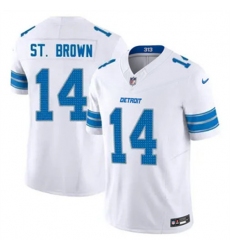 Youth Detroit Lions 14 Amon Ra St Brown White 2024 F U S E Vapor Limited Stitched Jersey