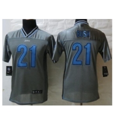 Youth Nike Detroit Lions 21 Reggie Bush Grey Vapor Elite NFL Jerseys