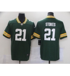 Men Nike Green Bay Packers Eric Stokes 21 Green 2021 Vapor Limited Jersey