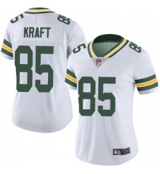 Women Green Bay Packers 85 Tucker Kraft White Vapor Untouchable Stitched Football Jersey