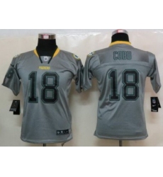 Women Nike Green Bay Packers #18 Randall Cobb Grey Lights Out Elite NFL Jerseys