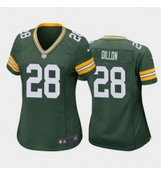 women a.j. dillon green bay packers green game jersey 